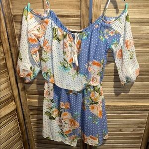 Floral Cold-Shoulder Dress